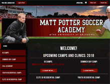 Tablet Screenshot of mattpottersocceracademy.com
